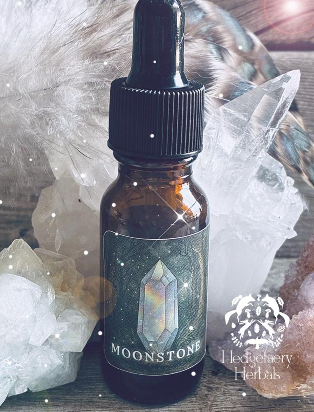 MOONSTONE Crystal Essence, Handmade Full Moon Crystal Essence ...