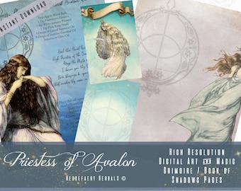 Priestess of Avalon, Morgan Le Fay, Seawitch, Sacred Oil Recipe, Grimoire, BOS Pages, Book of Shadows