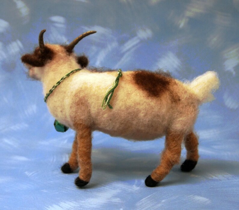Needle felted goats pure wool Etsy