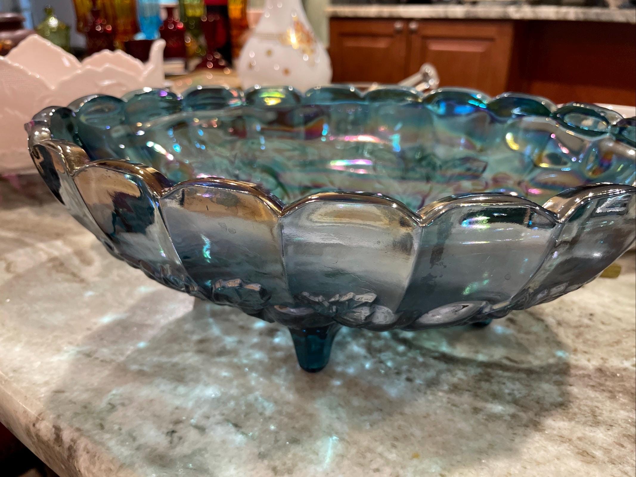 ◾︎美品◾︎INDIANA GLASSヴィンテージ　カーニバルガラス