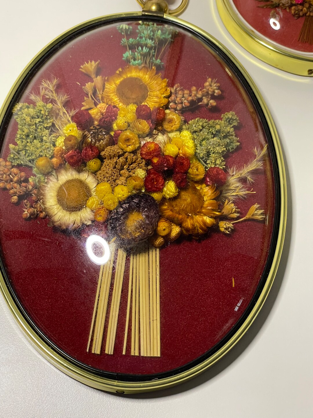 Vintage Dried Flower Wall Art Etsy