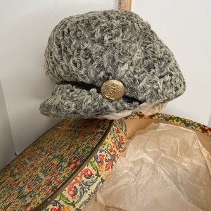 Vintage Wool Sailor Cap with Brim