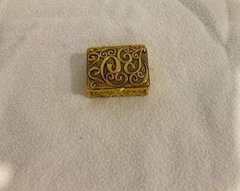 Gold colored perfume cache box