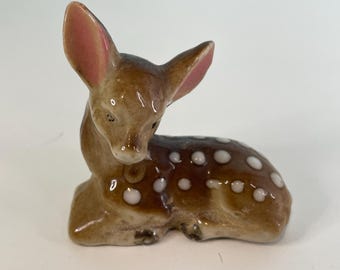 Vintage Mini Ceramic Sitting Deer