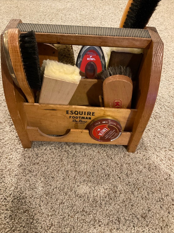 Vintage Esquire Wood Shoe Caddy