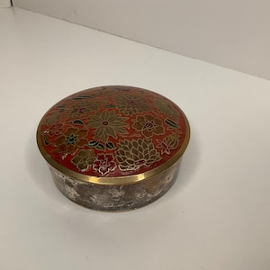 Vintage Round Storage/Keepsake Cloisonné Box