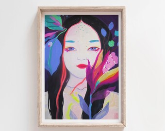 MEHATI - Artprint of my painting of the girl from Raiatea