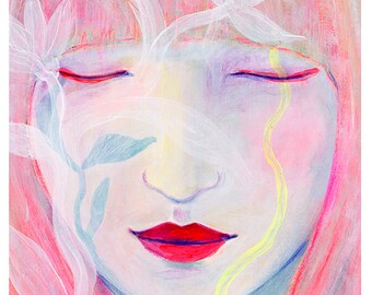 MINAKO - Artprint of a woman meditating