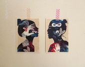 2 cards  "Izumi & Jun"