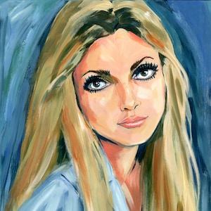 Sharon Tate, print of my original painting of the beautiful actress.