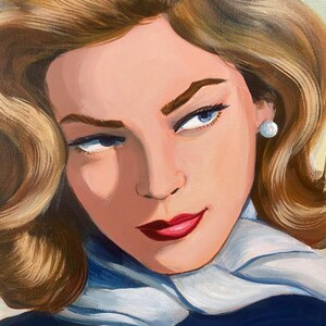 May include: A painting of a woman with blonde hair, wearing a blue scarf and a pearl earring. She is looking to the side with a slight smile.