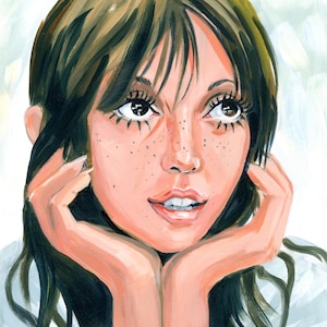 Shelley, a canvas print of my original painting. 9x12&quot;