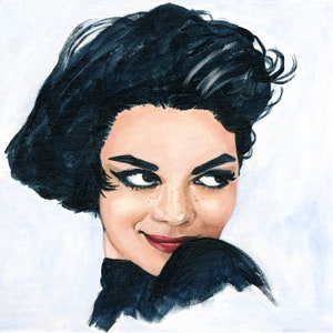Natalie, a canvas print of the gorgeous actress glancing to the side. 12x12&quot; canvas print.