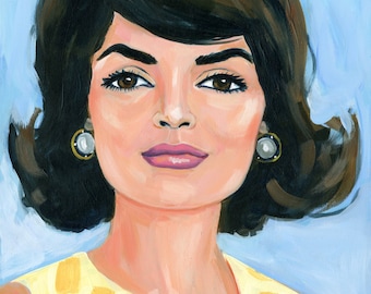 Jackie, a print of my original painting of the beautiful Jackie Kennedy.