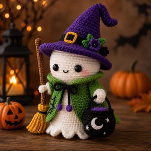 Haakpatroon voor een spook-amigurumi | Halloween-handleiding (PDF-download)