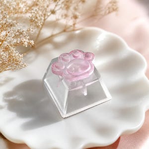 Cat Paw Keycap for Mechanical Keyboard, Cute Backlit Cherry MX R4 Keycap, Handmade Gamer Gift, Single Replacement Keycap
