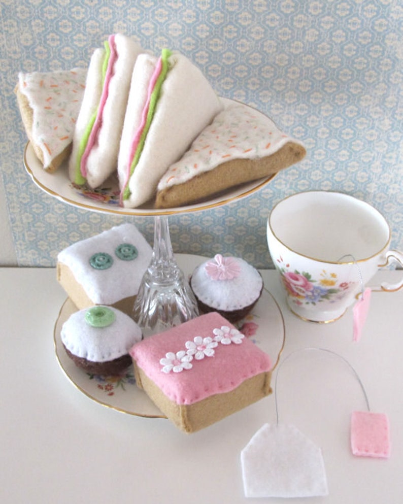 Felt Food High Tea Play food Felt Sandwiches Felt Sweets Etsy