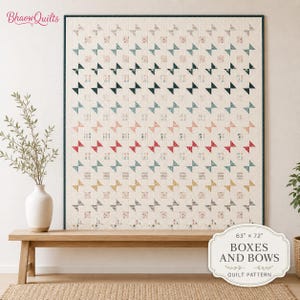 Puede incluir: Una colcha rectangular con un patrón repetitivo de formas de pajarita en varios colores, incluyendo rojo, amarillo, azul y verde, dispuestos en filas horizontales sobre un fondo crema. La colcha mide 160 cm por 183 cm.
