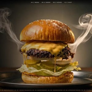 Restaurant Website Template | Dark Burger Bar Theme with Scroll Animations | Responsive Cafe Landing Page | Instant Download Source Code