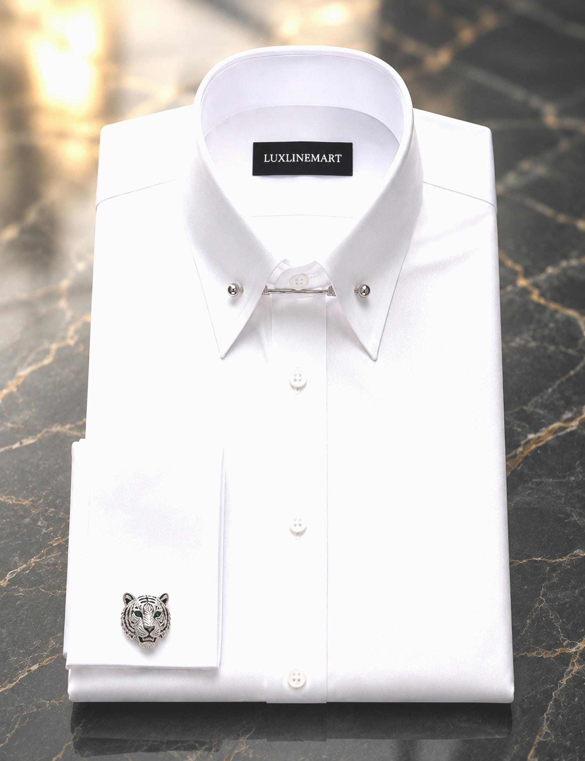 Mens High Collar Dress Shirt - Etsy