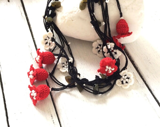 Crochet Jewelry and Accessory by ReddApple on Etsy