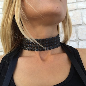Gothic Black Choker, Steampunk Women Necklace, Charm Beaded Choker, Halloween Jewelry,