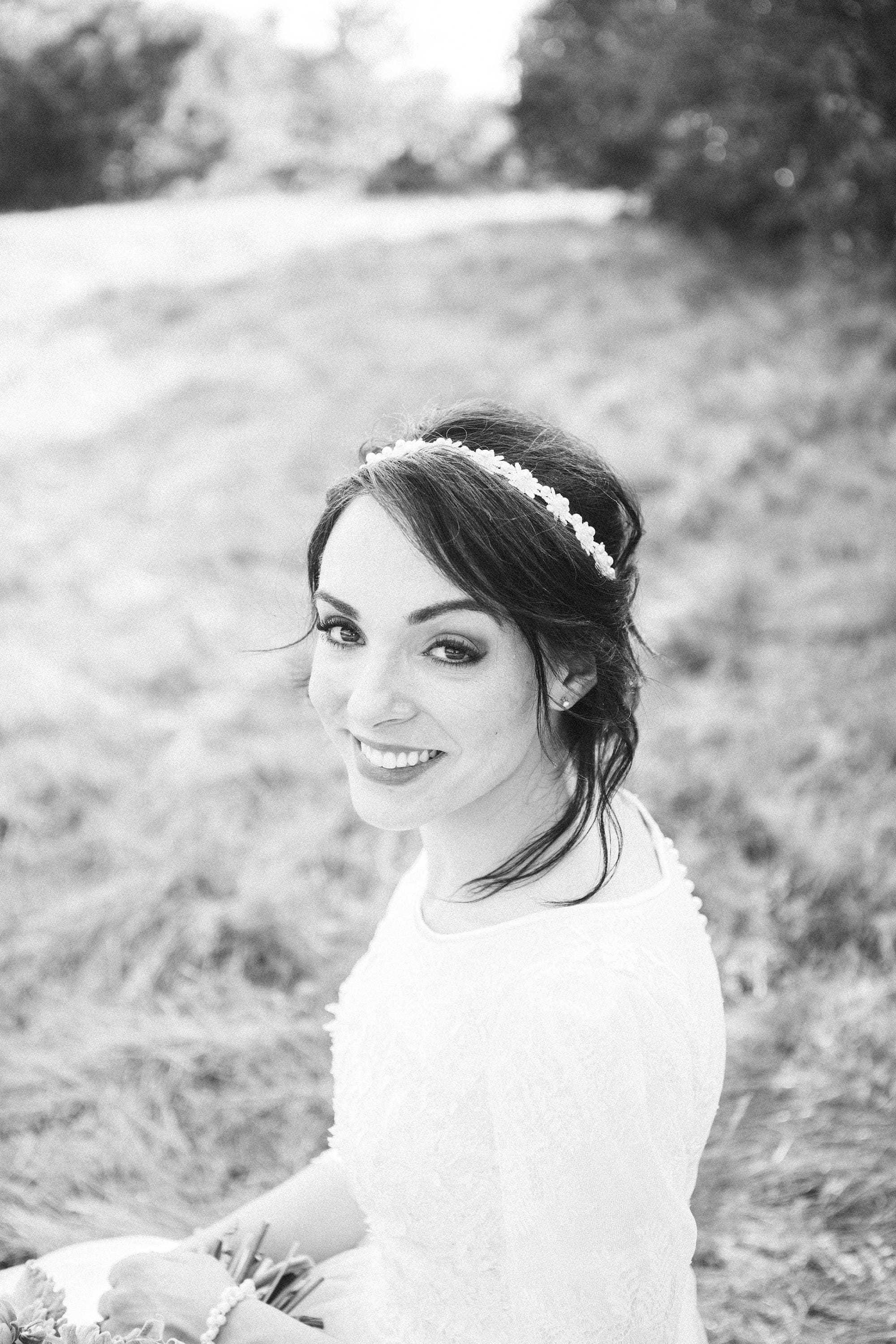Cerchietto con margherite: corona floreale in avorio stabilizzato, matrimonio primaverile - Italia