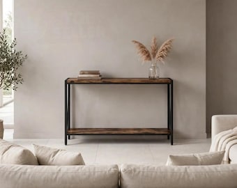 Schmaler Konsolentisch, 43 Zoll (ca. 109 cm), 2-stufiger Sofa-Eingangstisch