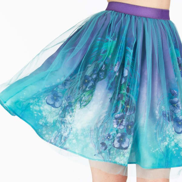 Violet flowers - skirt