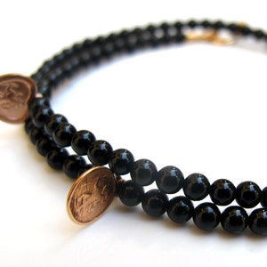 14k solid rose gold charms 4 black onyx bead natural bracelet hamsa genuine men