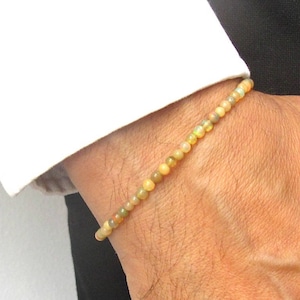 14 K solid gold golden opal beads bead bracelet genuine gemstone natural bangle