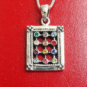 kabbalah luck pendant necklace Hoshen Priestly breastplate gemstone protection