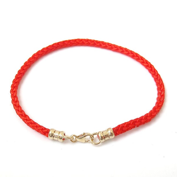 Kabbalah red pure silk  gold plated  bracelet good luck protection traditional authentic