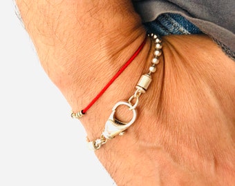 Sterling silver military ball chain bracelet