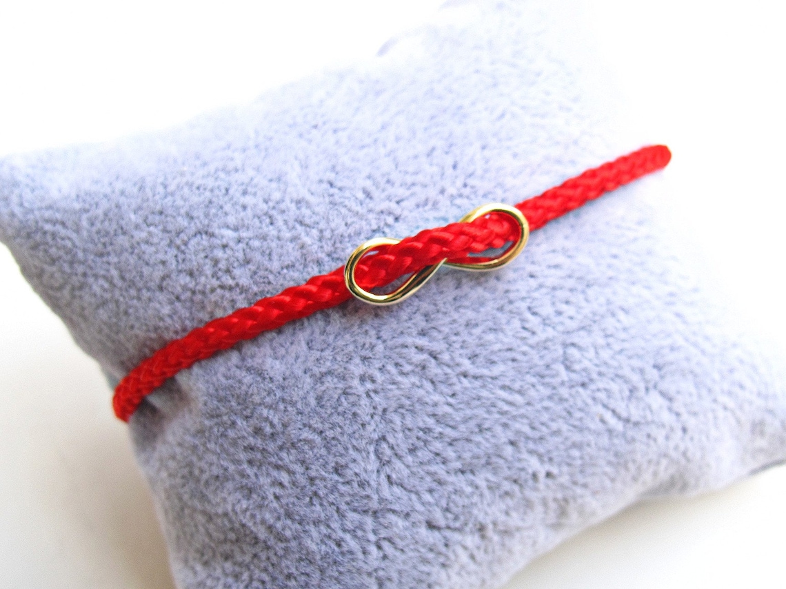 Kabbalah Red String Gold Plated Infinity Symbol Bracelet - Etsy