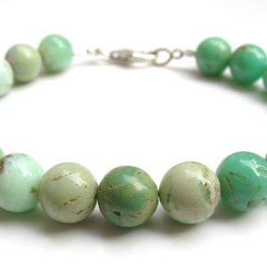 Verde selvagem turquesa contas pulseira de prata pedra preciosa natural grande pesado masculino feminino grânulo gem
