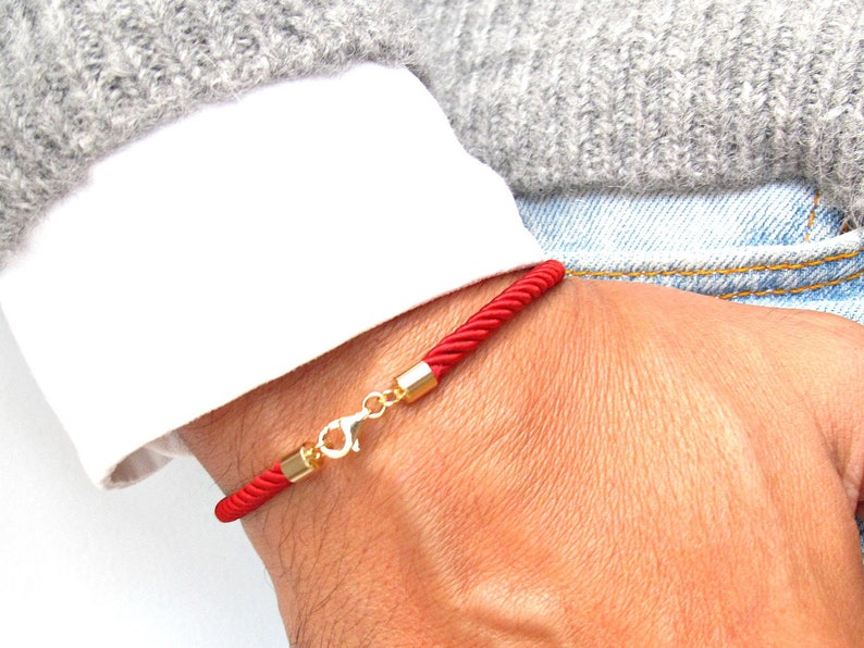 Kabbalah Red String Bracelet 14k Gold Blesses Celebrity - Etsy