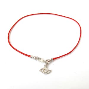 kabbalah red string silver evil eye bracelet original authentic luck protection Rachel tomb