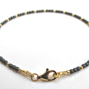 hematite natural gemstone 14 k solid gold beads bracelet