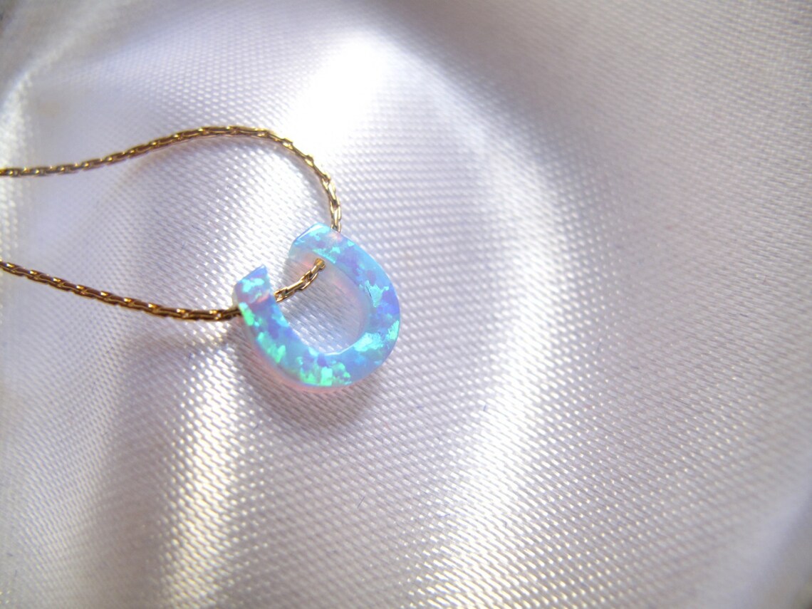 Opal Horseshoe Necklace main image 0