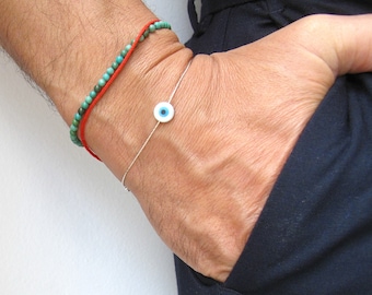 Kabbalah mal ojo suerte y pulsera de protección plata y concha