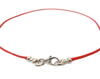 Pulseira de cordão vermelho da Cabala, original e autêntica, para proteção contra o mau-olhado e sorte, feita de prata e com o túmulo de Raquel.