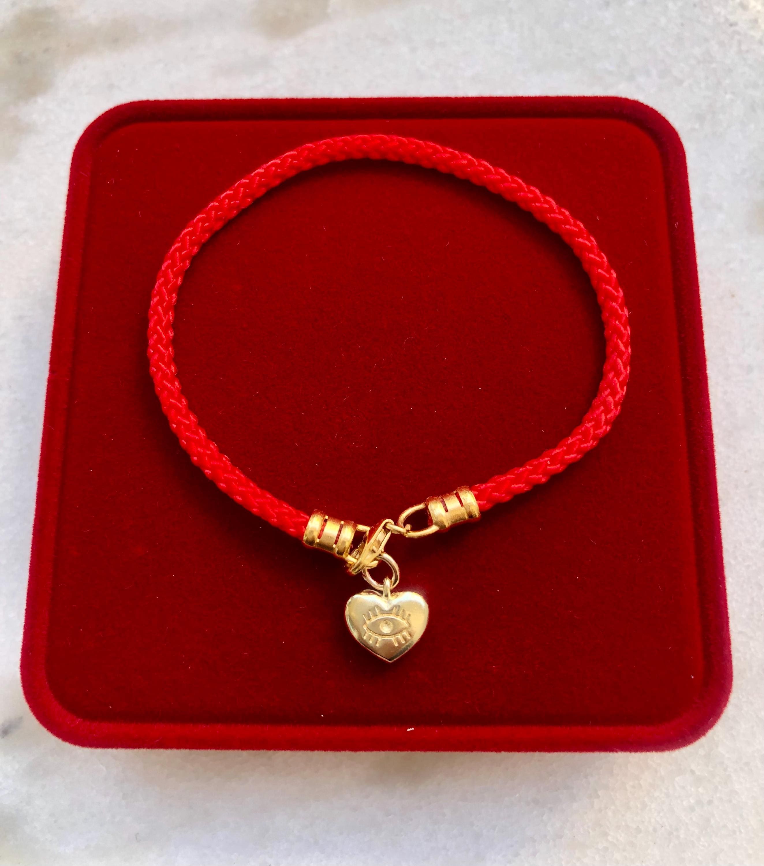 Kabbalah original red string bracelet love gold evil eye luck protection