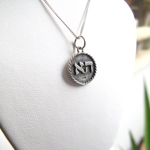 Kabbalah amulet necklace for luck in love - dainty necklace - sterling silver
