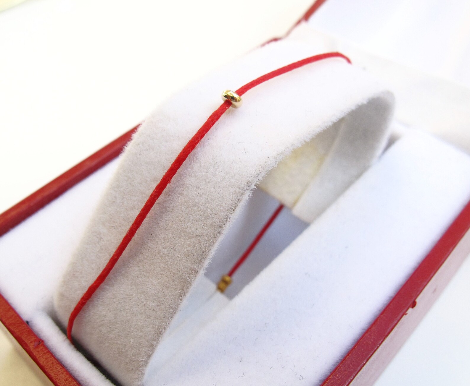 14 K Gold Red String Kabbalah Bracelet - Etsy