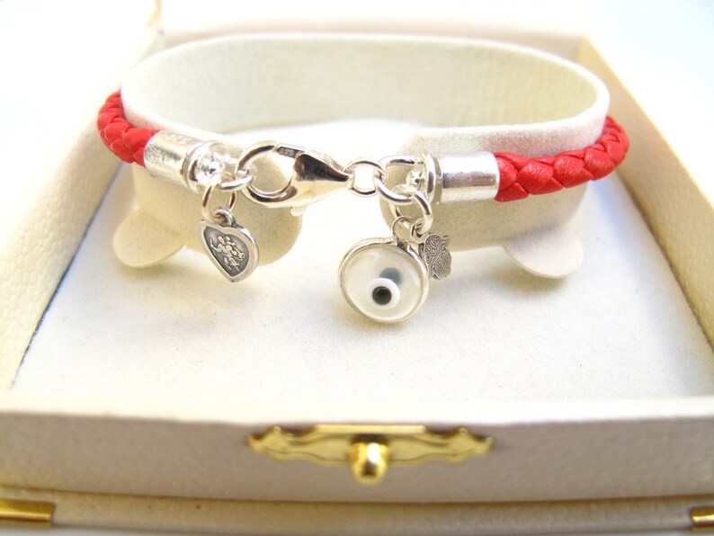 925 Anello Hamsa Mano Hamsa in Argento 925 Fatima Evil Eye Sz