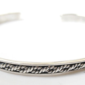 sterling silver cuff bracelet vintage style solid 925 handmade artisan jewelry
