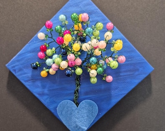Handmade Beaded Tree of Life Wall Art