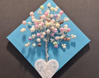 Handmade Beaded Tree of Life Wall Art