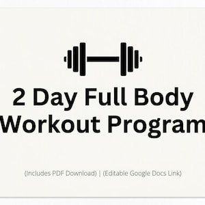 2 Day Full Body Workout Program